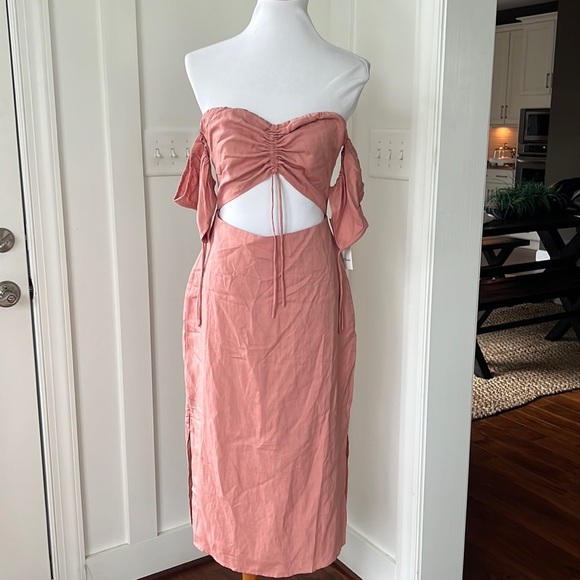 NWT free People Privacy Please Magdalena Midi Dress Size M - Picture 5 of 11